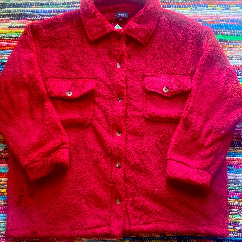 Cozy Red Shacket by Discreet
